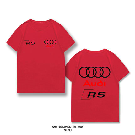 T-shirt Audi RS Imprimé Col Rond Homme Manches Courtes